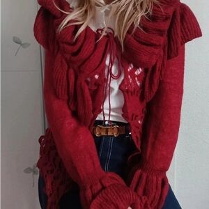 Bellamie Red Women's Cardigan